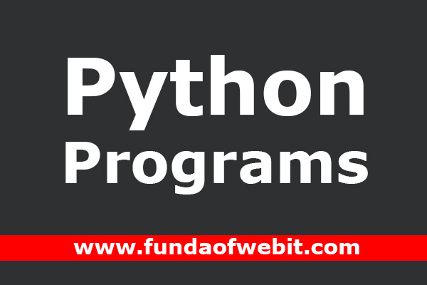 Python Programs